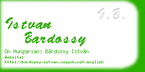 istvan bardossy business card